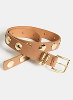 Studded Vegan Leather Belt