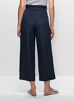 Pantalon écourté en lin