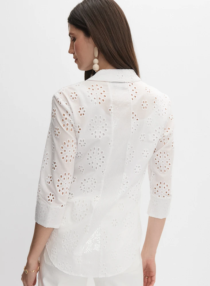 Joseph Ribkoff - Blouse à oeillets floraux