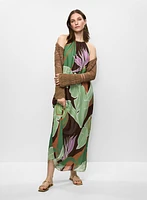 Cardigan et robe maxi à palmiers