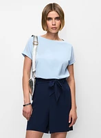 T-shirt Essentiels à ourlet fronc
