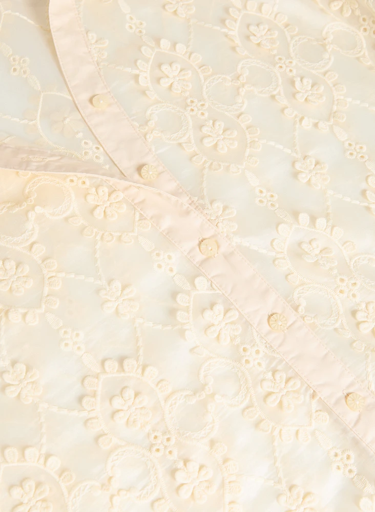 Lace Appliqué Blouse