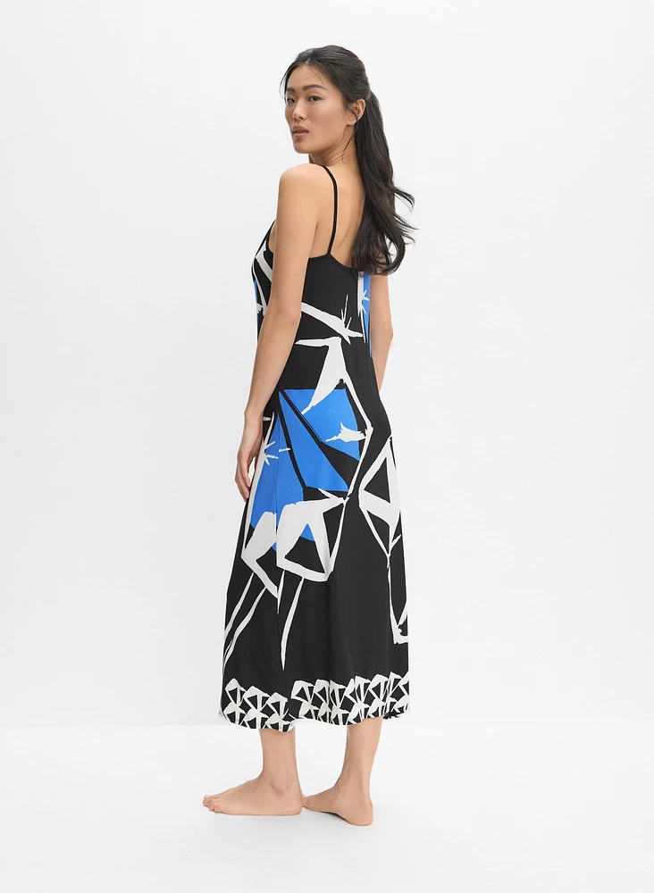Robe de nuit à motif abstrait
