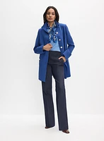 Manteau boutonné en tricotine