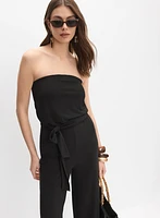 Strapless Jersey Jumpsuit