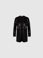 Cardigan long à paillettes