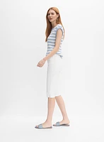 Denim Slim-Leg Capris