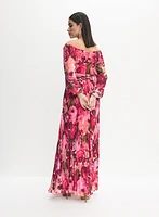 BA Nites - Floral Plissé Dress