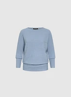 Pull  à manches dolman en mailles torsadées