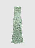 Sequined Ruffled Dress