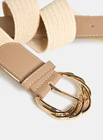 Ceinture en paille tressée