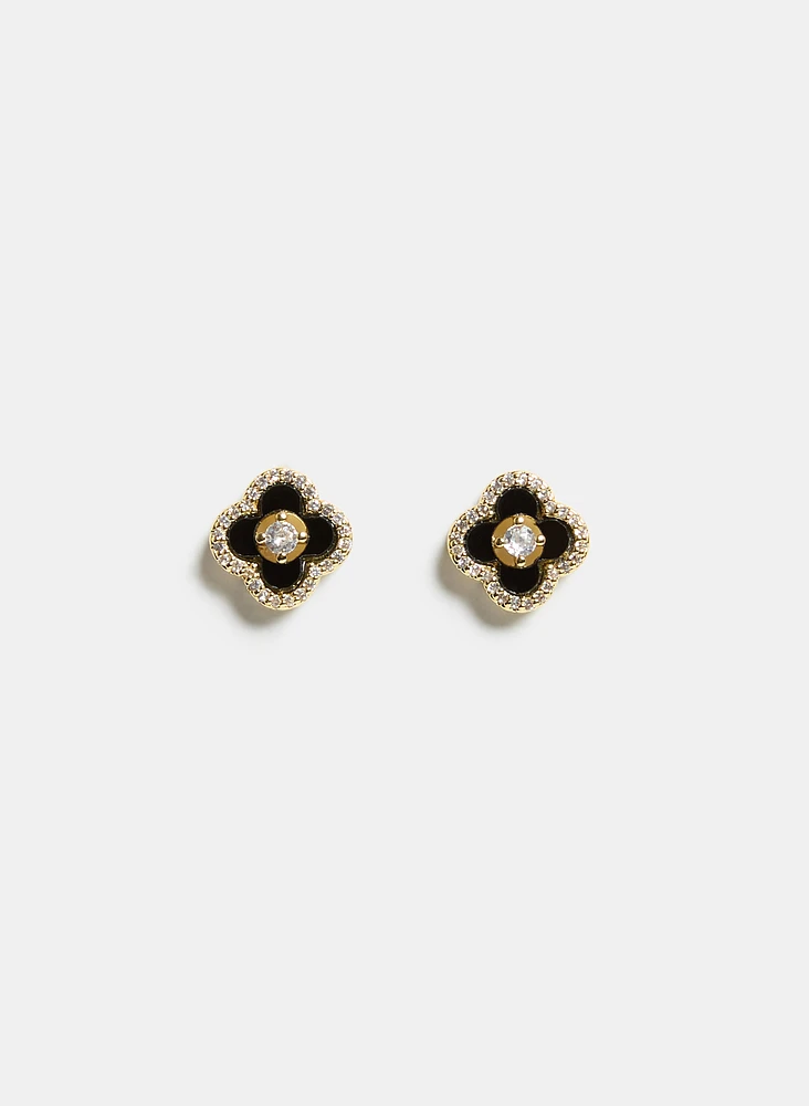 Resin Clover Earrings