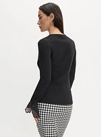 Lace Cuff Detail Top