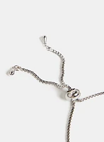 Stone Centre Cubic Zirconia Slider Bracelet