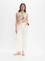 Cotton Straight-Leg Pants