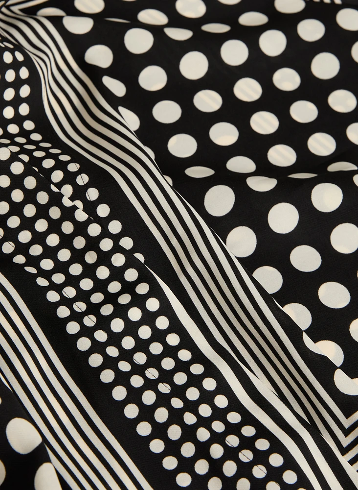 Mixed Print Blouse