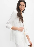 Joseph Ribkoff - Ruched Sleeve Blazer