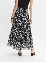 Jupe maxi à motif géométrique