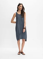 Robe midi en mélange de lin