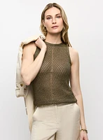 Sleeveless Pointelle Knit Cami