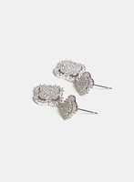 Tiered Cubic Zirconia Clover Earrings