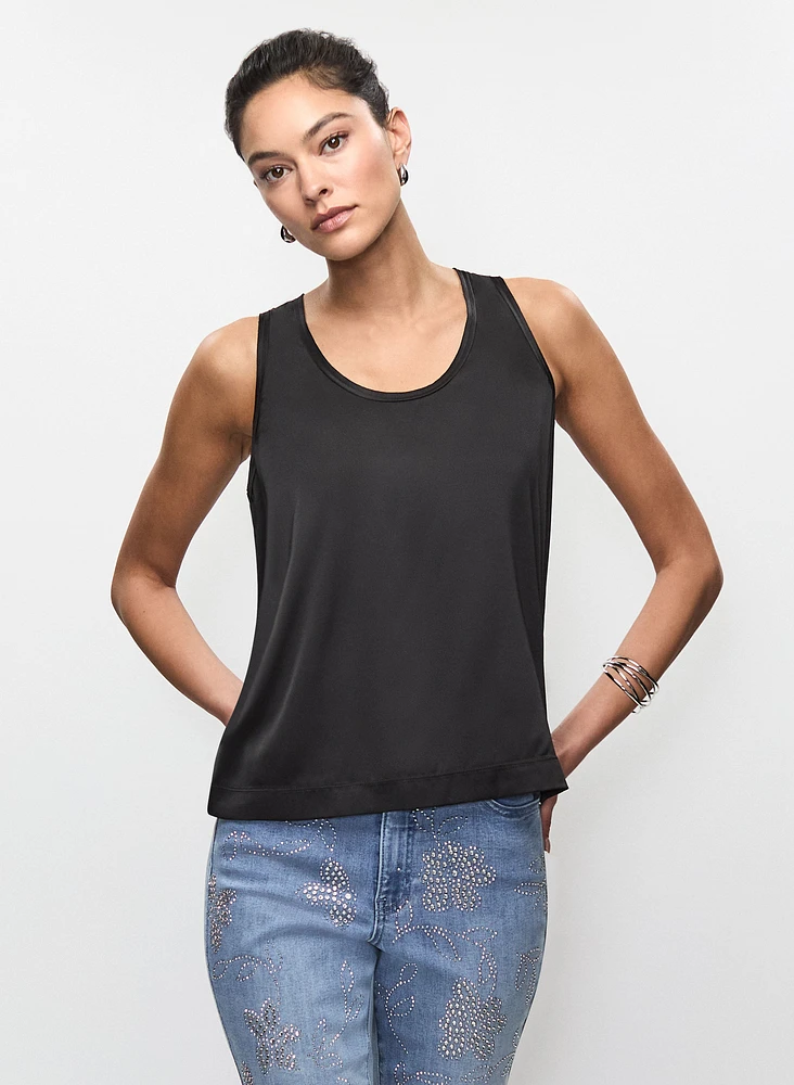 Haut sans manches en satin