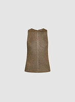 Sleeveless Pointelle Knit Cami