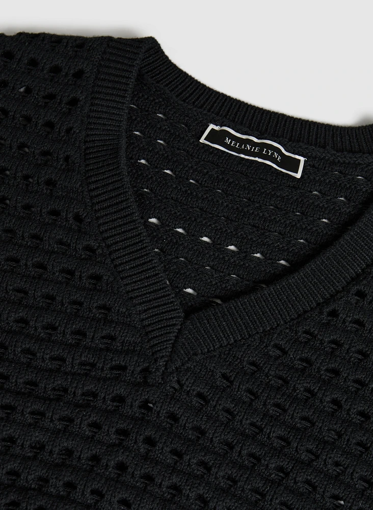 Pull en tricot ajouré