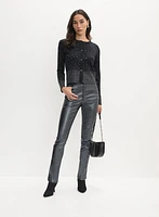 Cardigan orné écourté