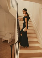 Robe à rosettes en satin