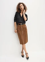 Faux Suede Skirt
