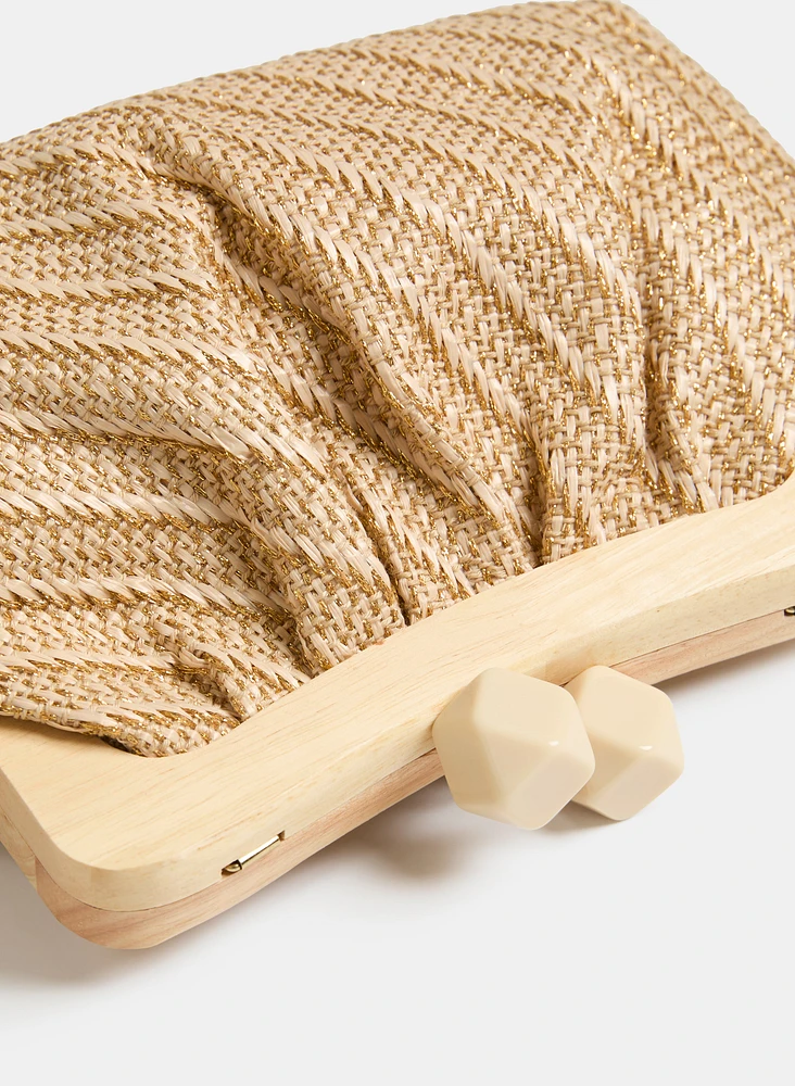 Woven Canvas Clutch