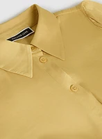 Blouse en satin à ourlet torsad