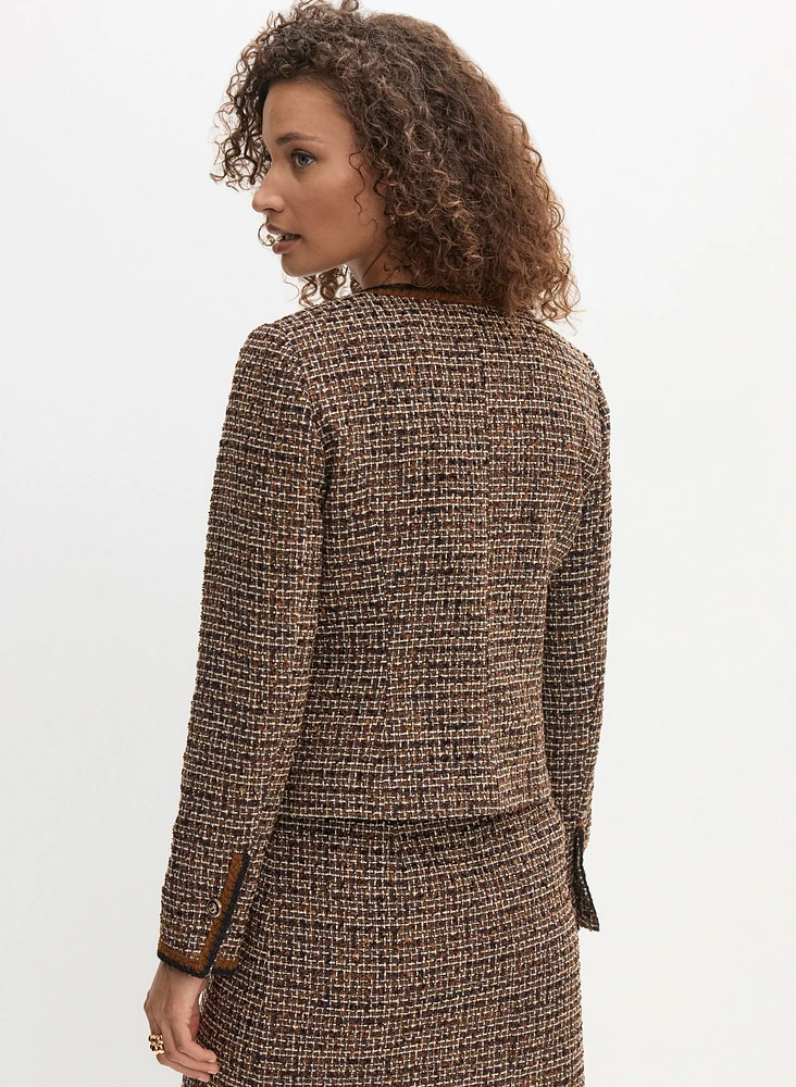 Button-Up Bouclé Jacket