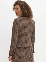 Button-Up Bouclé Jacket
