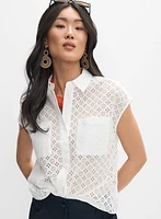 Blouse à détails brodés