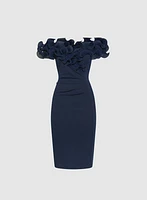 Ruffled Off-The-Shoulder Dress