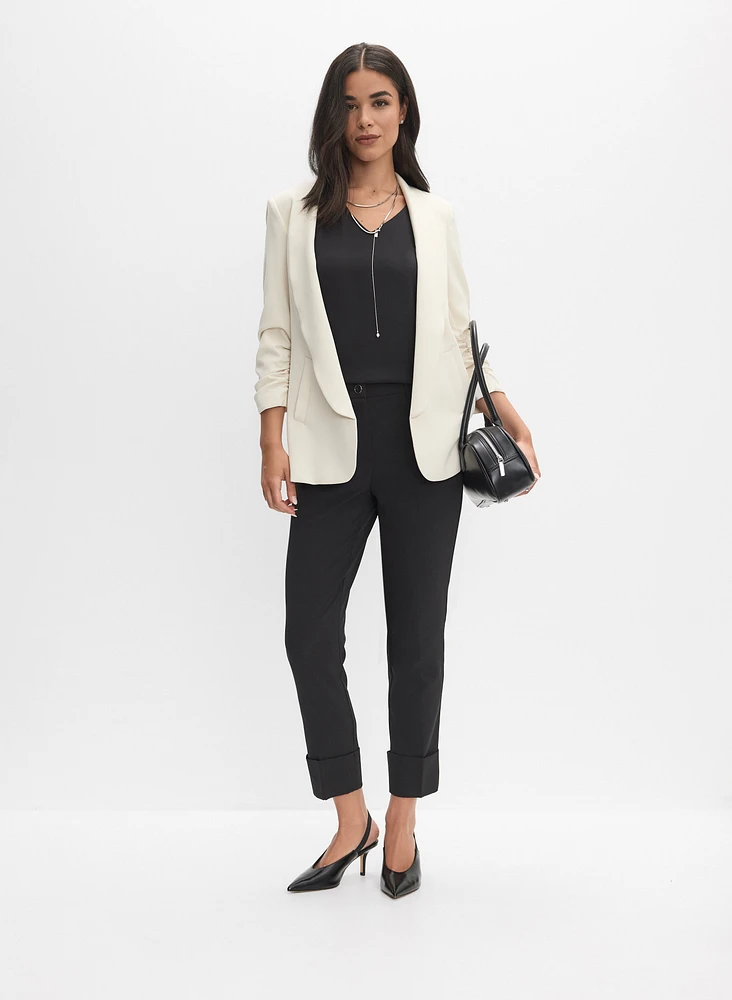 V-Neck Crepe Blouse