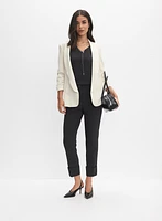 V-Neck Crepe Blouse