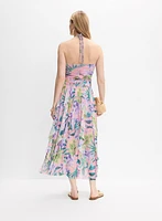 Strapless Mesh Maxi Dress