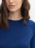 T-shirt à embellissements de pierres