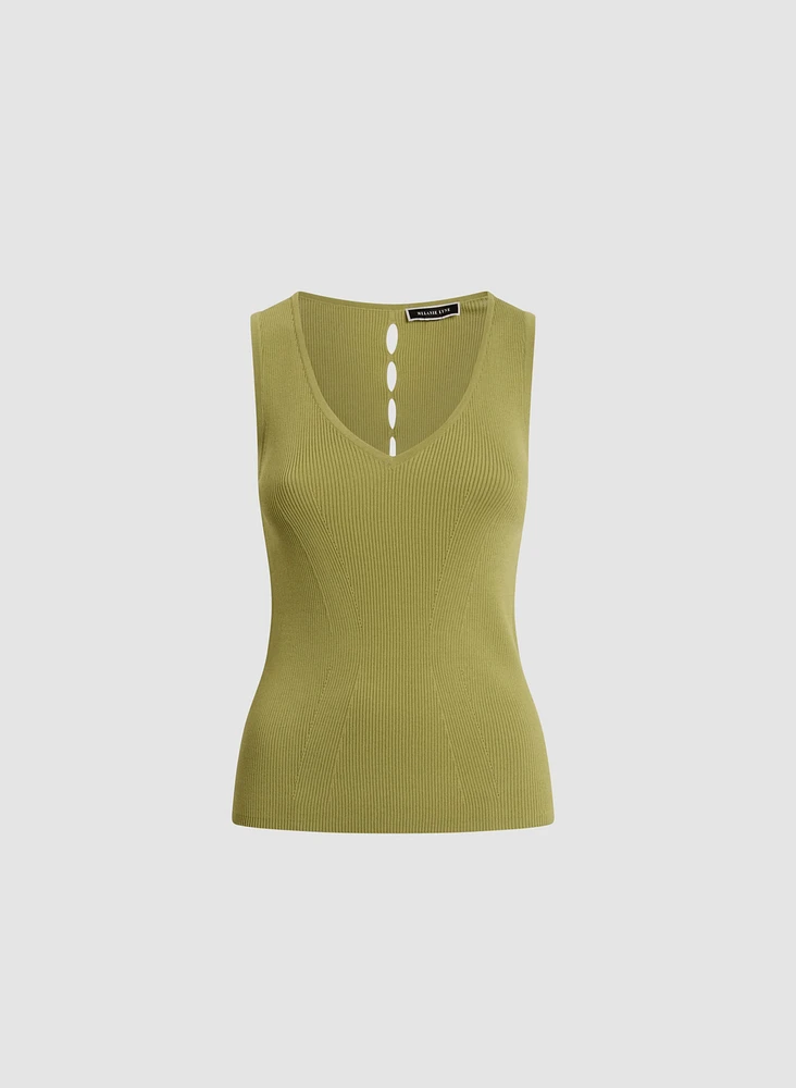 Knit Peephole-Back Tank