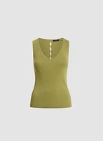 Knit Peephole-Back Tank