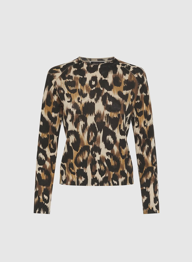 Pull à motif léopard