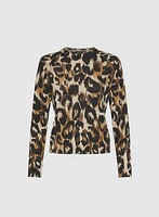 Pull à motif léopard