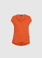 Blouse en crêpe à col bénitier
