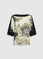 Blouse florale graphique