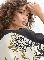 Blouse florale graphique