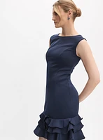 Robe à ourlet volanté