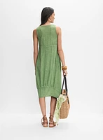 Robe midi en mélange de lin